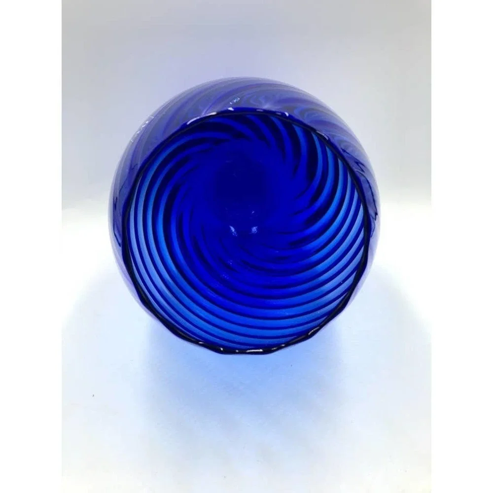 IVV Cobalt Blue Glass Vase Handmade in Italy